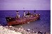A civilian cargo ship that ran aground on Back Beach in Vung Tau, Vietnam.
