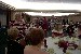 One view of the dining room before the banquet on Saturday night.